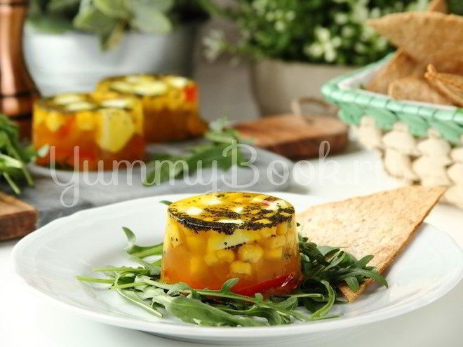 Рецепт заливного из овощей с сыром моцарелла
