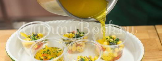 заливное из овощей с сыром моцарелла. Шаг 5