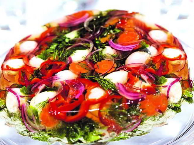 Рецепт заливного из перепелиных яиц