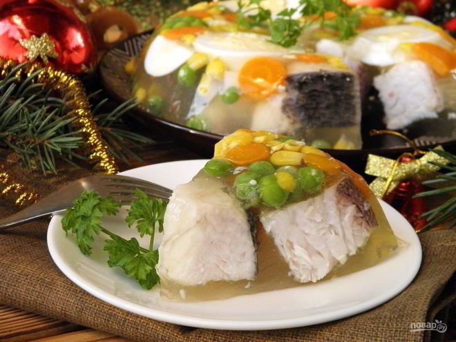 Рецепт заливного из рыбы на новый год