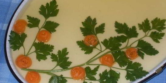 Заливное из рыбы трески