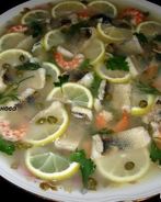 Заливное из судака и креветок