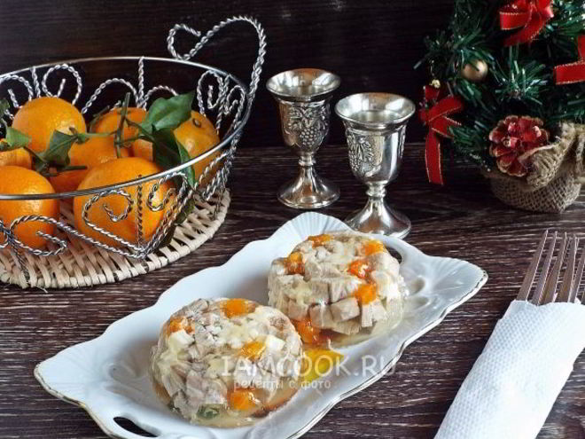 Рецепт заливного мяса порционного