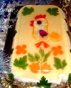 Заливное Новогодний петушок