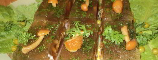 заливное с ветчиной и опятами. Шаг 4