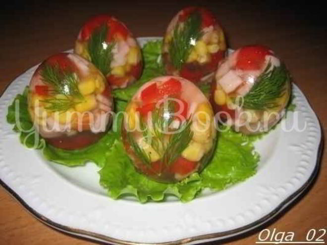 Рецепт заливного в яичной скорлупе