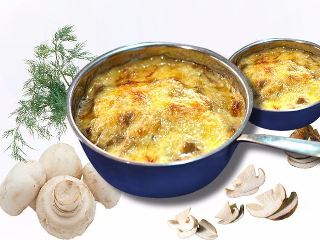 Рецепт жульена классического в сметанном соусе