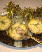 Жульен Новогодний со свининой и шампиньонами