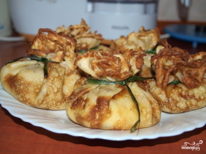 Рецепт жульена в блинных мешочках