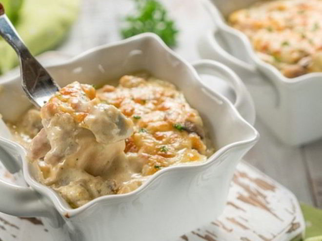 Рецепт жюльена с соусом бешамель